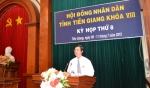 Chủ tịch HĐND tỉnh Nguyễn Văn Danh phát biểu khai mạc Kỳ họp thứ 8 - HĐND tỉnh khóa VIII.