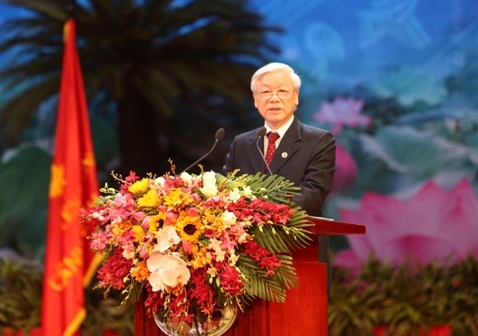  Tổng Bí thư Nguyễn Phú Trọng phát biểu chỉ đạo tại Lễ kỷ niệm. (Ảnh: TH).