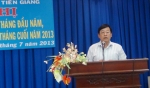 Đồng chí Nguyễn Anh Tuấn, Trưởng Ban Tuyên giáo Tỉnh ủy phát biểu kết luận hội nghị.