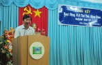 Soạn giả Huỳnh Anh phát biểu tại buổi tổng kết
