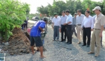 Khởi công đường ống dẫn nước ngọt về Tân Phú Đông