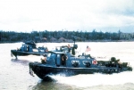 Tàu chiến Mỹ hoạt động trên sông Cửu Long. (Ảnh tư liệu do N.P.N sưu tầm)