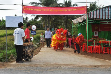 Lễ ra mắt Tuyến đường Văn hóa Giồng Keo 2, xã Phú Thạnh.