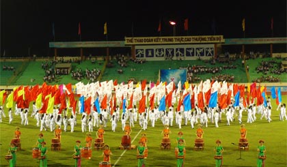 Quang cảnh Đại hội TDTT toàn tỉnh lần thứ VII - năm 2014.