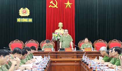Bộ trưởng Bộ Công an Trần Đại Quang phát biểu chỉ đạo Hội nghị