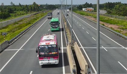 Đường cao tốc Trung Lương - Cần Thơ sẽ được nối với đường cao tốc TP. Hồ Chí Minh - Trung Lương đang khai thác hiện nay. Ảnh: Vân Anh