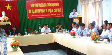 Ông Nguyễn Văn Danh phát biểu chỉ đạo tại buổi làm việc.