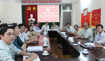 Ông Trần Thanh Đức, Phó Chủ tịch UBND tỉnh chủ trì tại điểm cầu Tiền Giang.