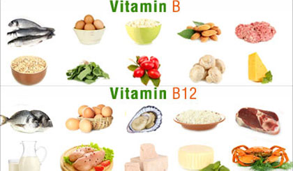 Một số thực phẩm chứa nhiều vitamin B.