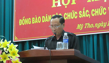 Ông Trần Minh Thống, Phó Trưởng Ban chỉ đạo Tây Nam bộ phát biểu tại buổi họp mặt.