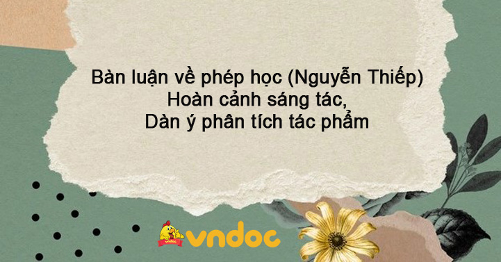phân tích Bàn luận về phép học