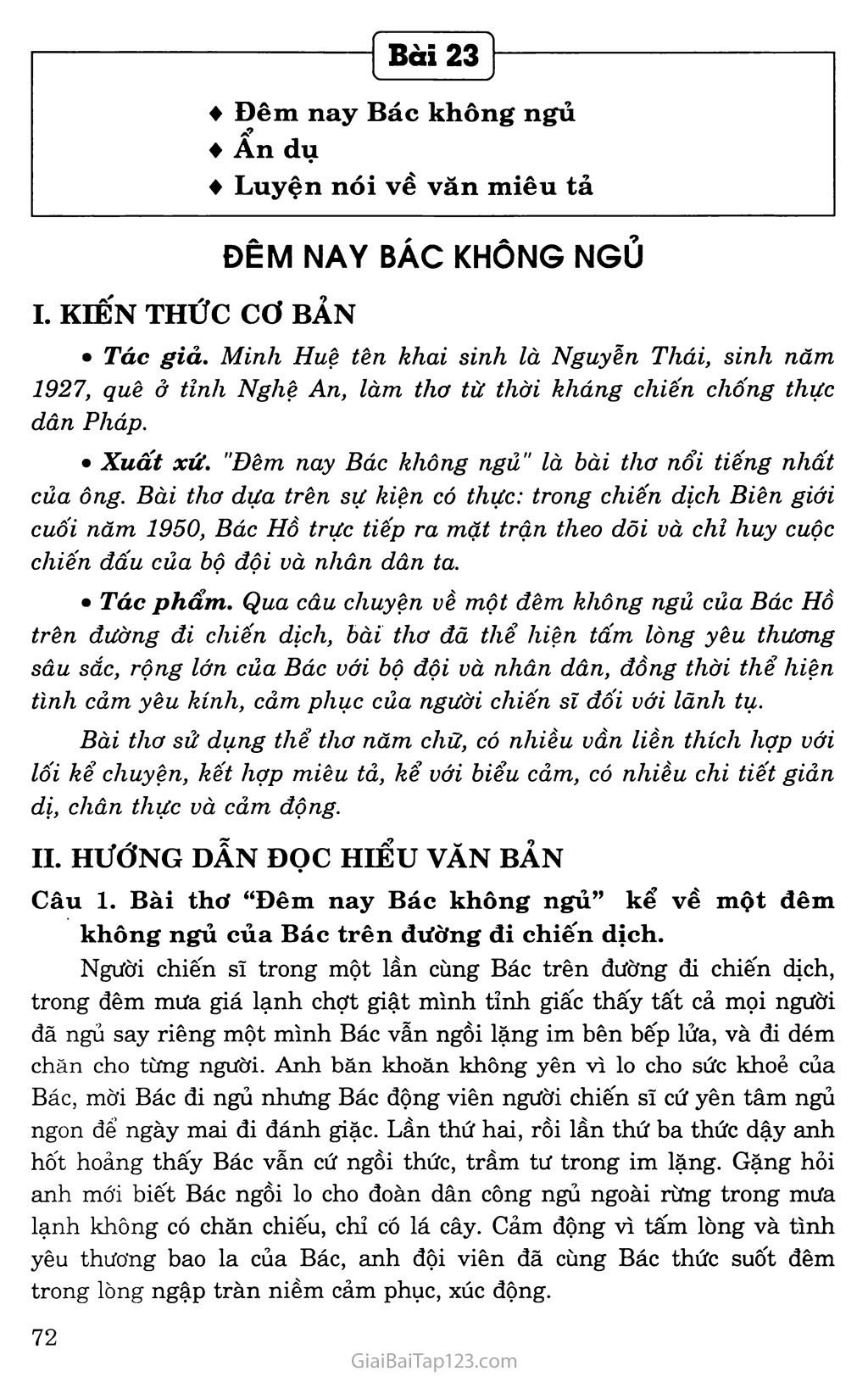 phân tích Đêm nay Bác không ngủ