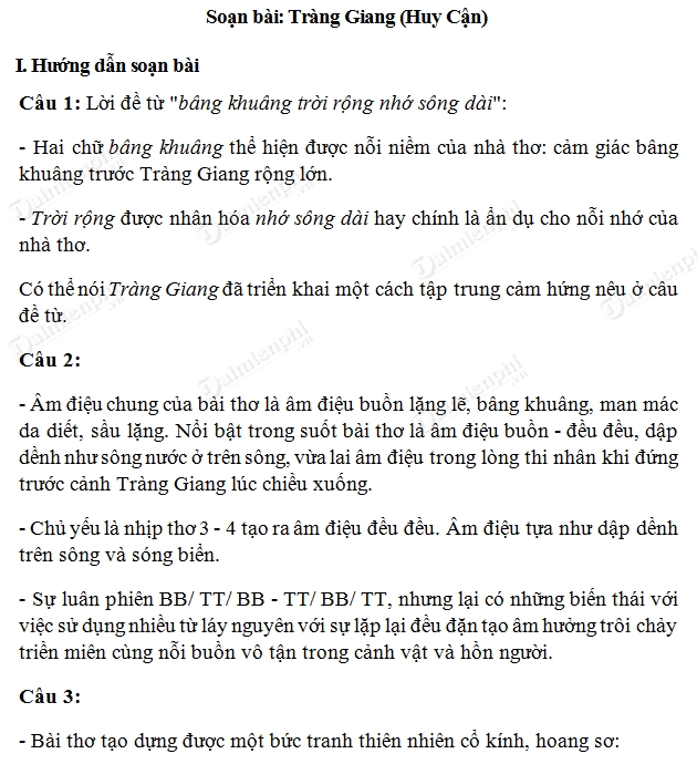 soạn bài Tràng giang