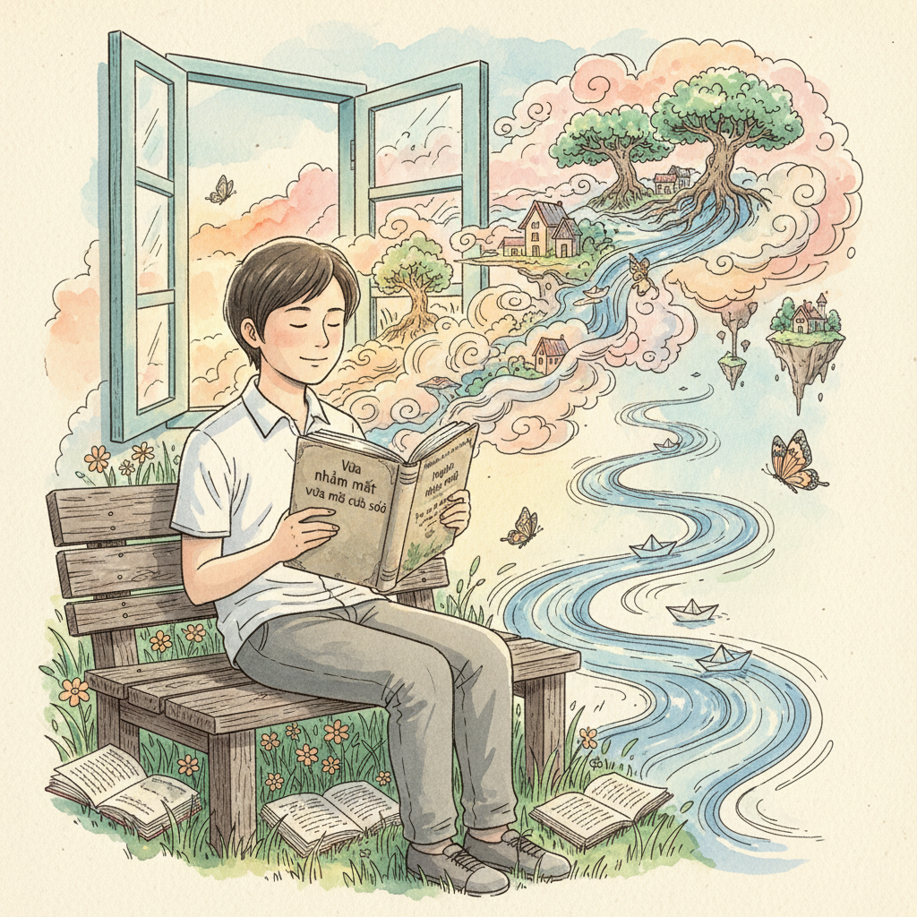 Vừa nhắm mắt vừa mở cửa sổ