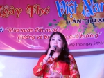 Nghệ sĩ Hải Lý trong Ngày thơ Việt Nam tại Tiền Giang