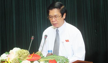  Ông Nguyễn Văn Danh, Chủ tịch HĐND tỉnh phát biểu khai mạc Kỳ họp thứ 12 - HĐND tỉnh Khóa VIII.