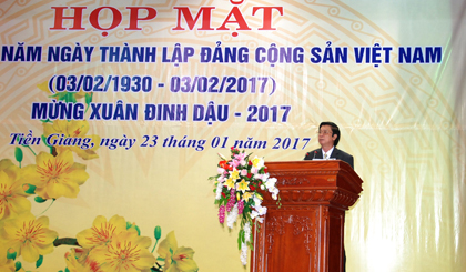 Bí thư Tỉnh ủy Nguyễn Văn Danh ôn lại truyền thống vẻ vang của Đảng Cộng sản Việt Nam qua chặng đường 87 năm.